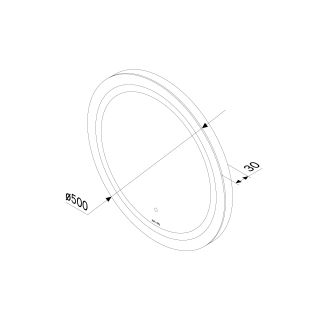 Зеркало с подсветкой Am.Pm X-Joy M85AMOX0501WG 50 см
